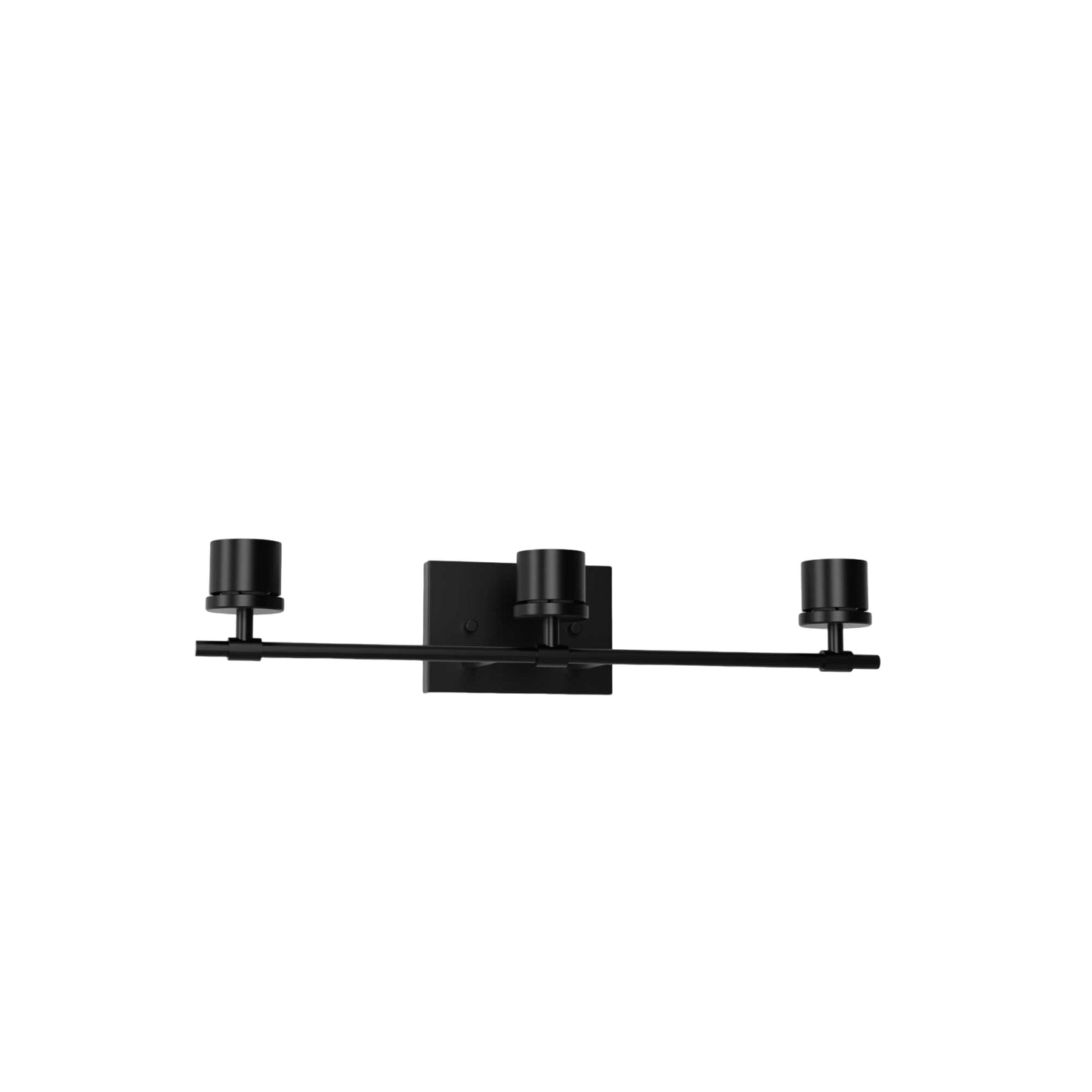 YANSUN 1-Pack 19.1 in. Mounting Frame for Square Box 3-Light Black Vanity Fixture with E26 Bell Shade Holders