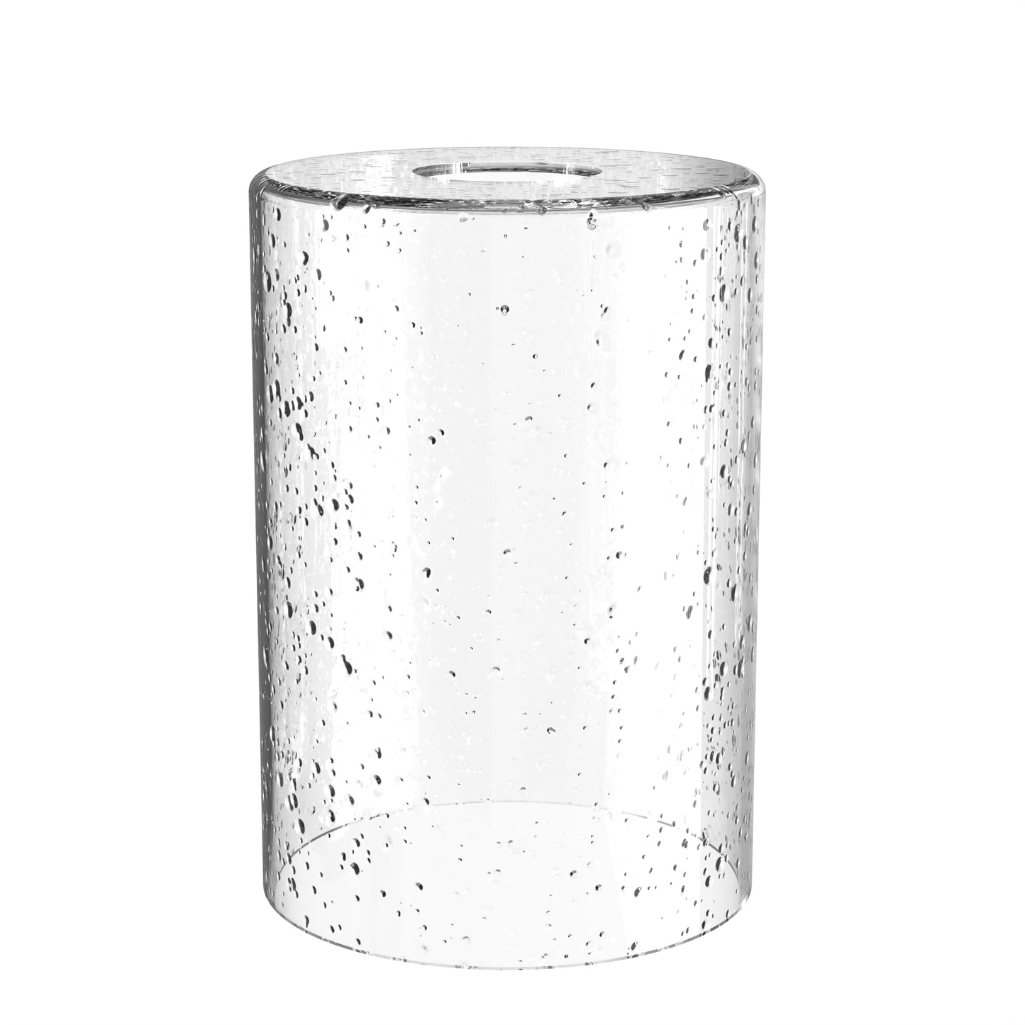 YANSUN 6.5 in. Lip Clear Cylindrical Glass 1 in. Fitter Width Pendant Shade and Vanity Shade (3-Pack)