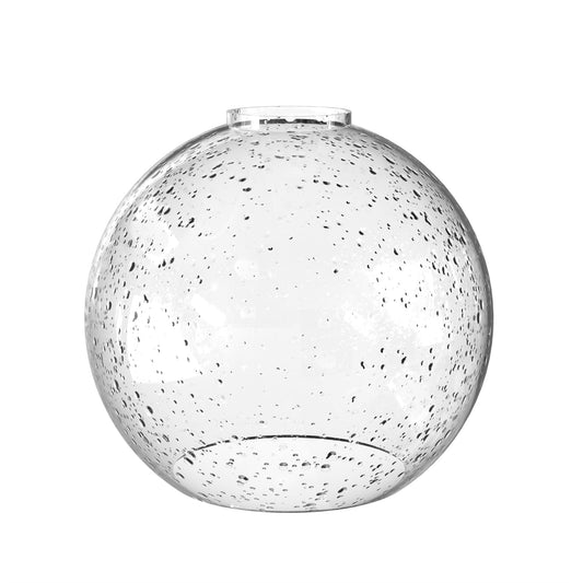 YANSUN 5.5 in. Clear Seeded Glass Globe Vanity Shade with 1 in. Neckless Fitter for Pendant,Chanderlier,Wall Light,Vanity Light