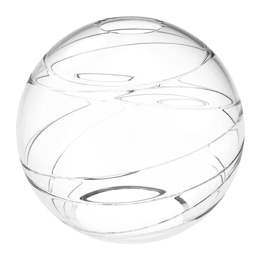 YANSUN 5.5 in. Clear Seeded Glass Globe Vanity Shade with 1 in. Neckless Fitter for Pendant, Chanderlier, Vanity Light