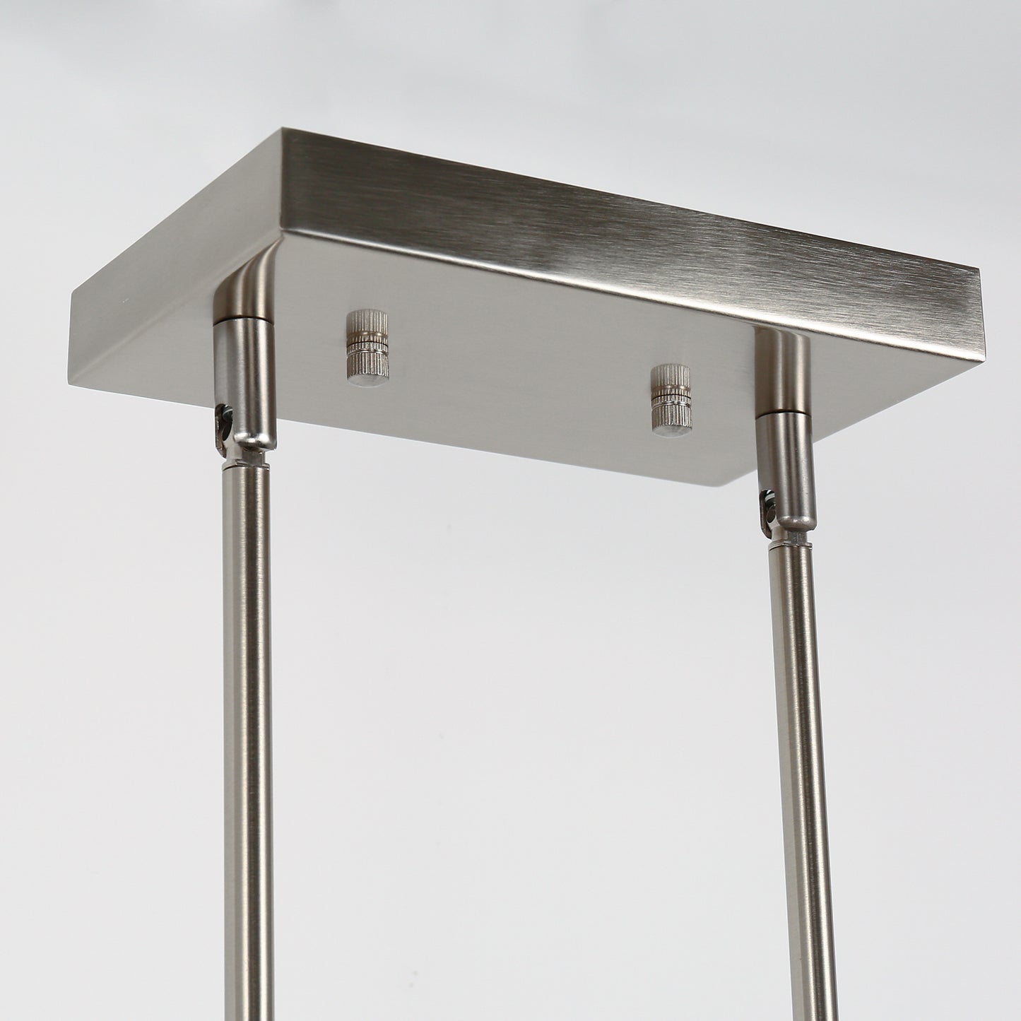 5-Light Brushed Nickel Modern Kitchen Island Pendant Lighting with Clear Glass Shade, Hanging Light for Dining Room