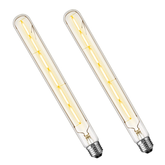 YANSUN 60-Watt Equivalent T25 LED Dimmable Edison Tubular Bulb Warm White 2700K (2-Pack)