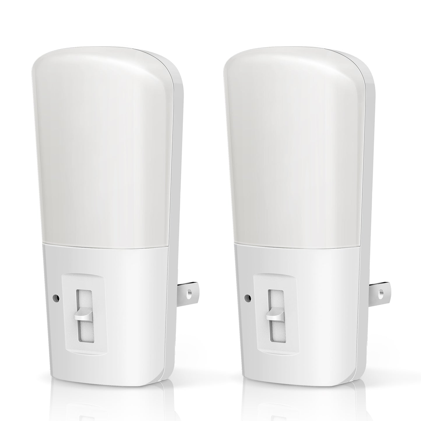 YANSUN 1W Plug-in Light Sensor Integrated LED Night Light, Vertical Mosquito Repellent, Amber, White, 2-Pack