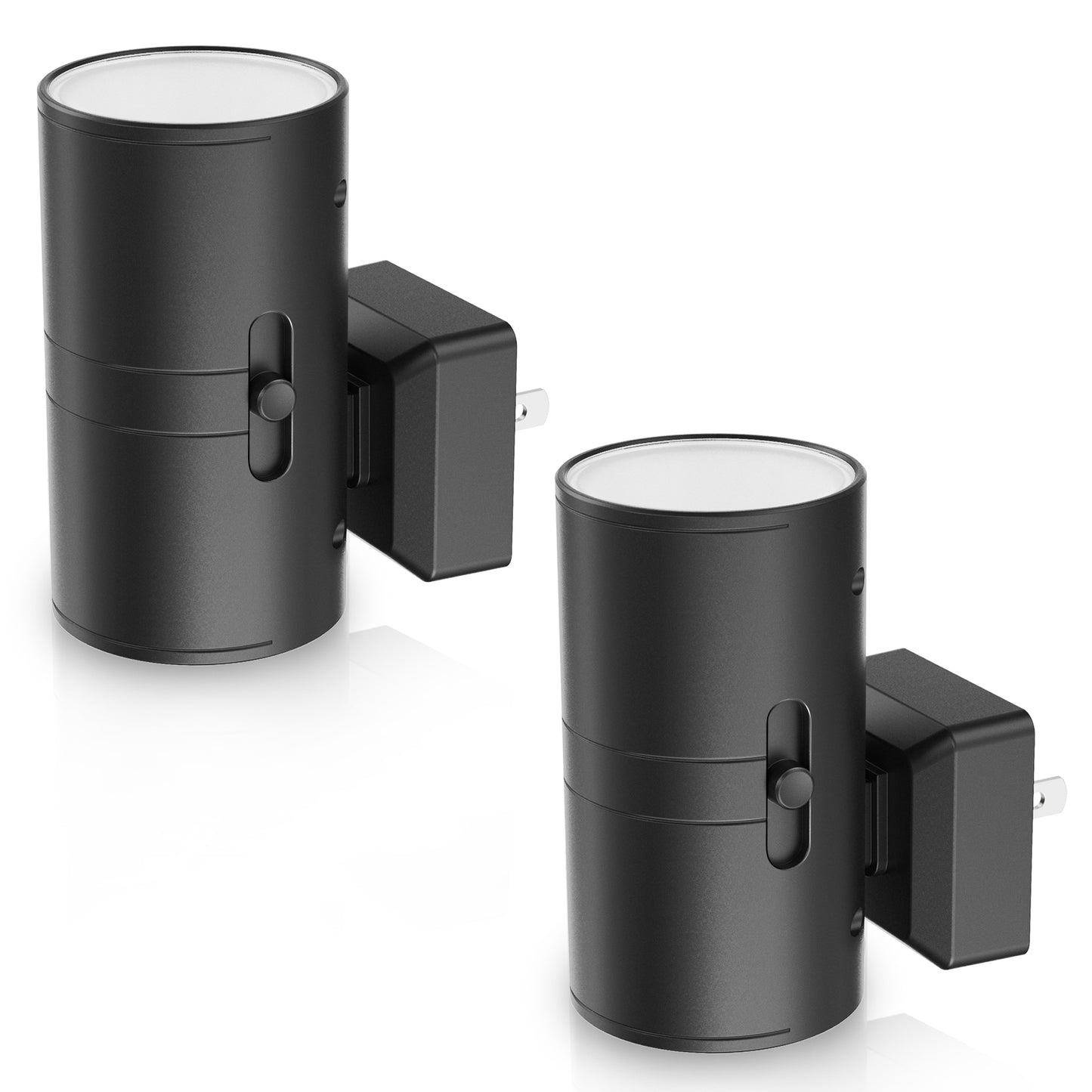 Dimmable Night Lights Plug into Wall, 3000K Soft White, Adjustable Brightness, Auto On/Off, 2-Pack for Bedroom, Hallway
