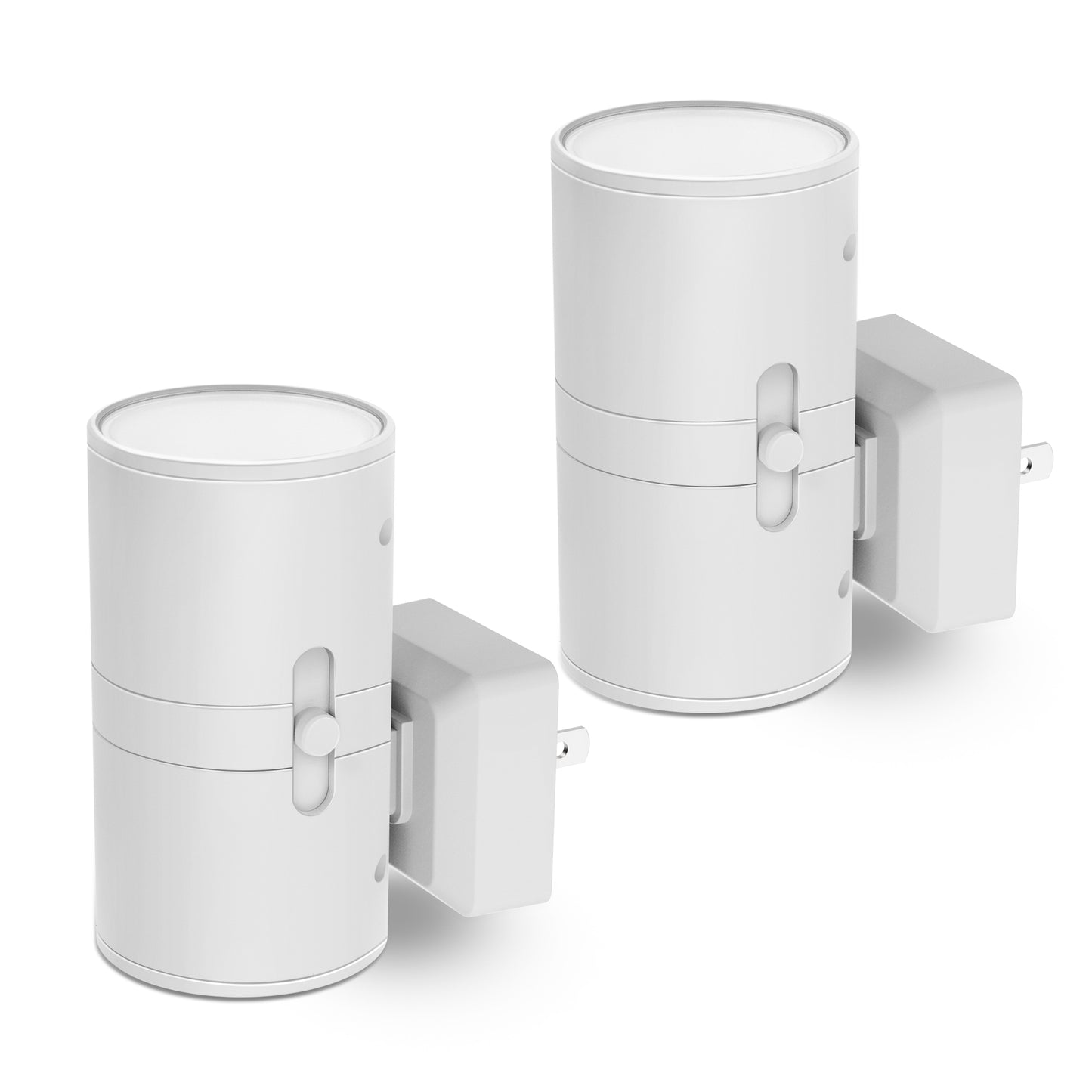 YANSUN 1-Watt Integrated LED Plug-In Night Light, Blue Glow, Dimmable, Light Sensor, 2-Pack for Bedroom or Hallway