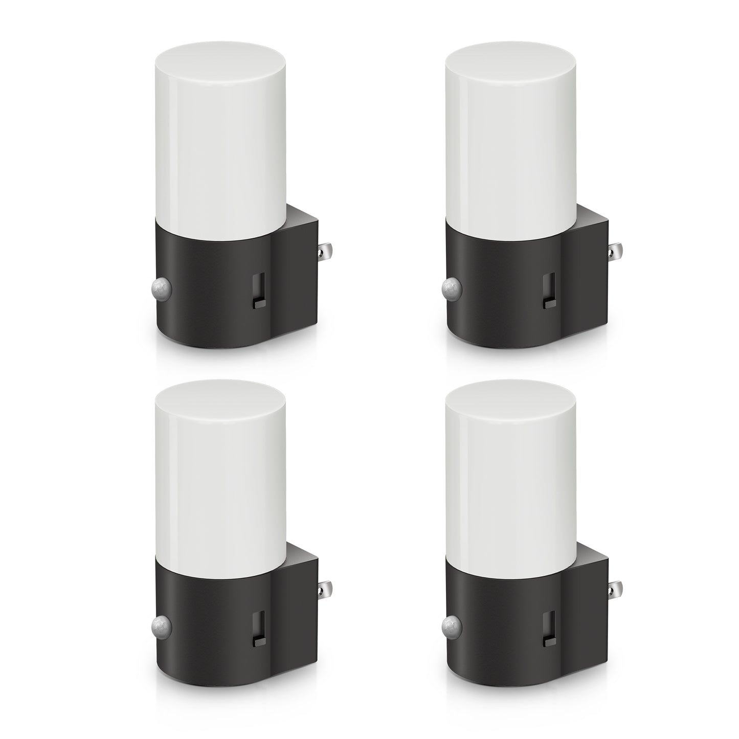 LED Motion Sensor Night Light Plug in 2-Pack, 100LM Dimmable, 3000K Soft White, Auto On/Off for Hallway, Bedroom