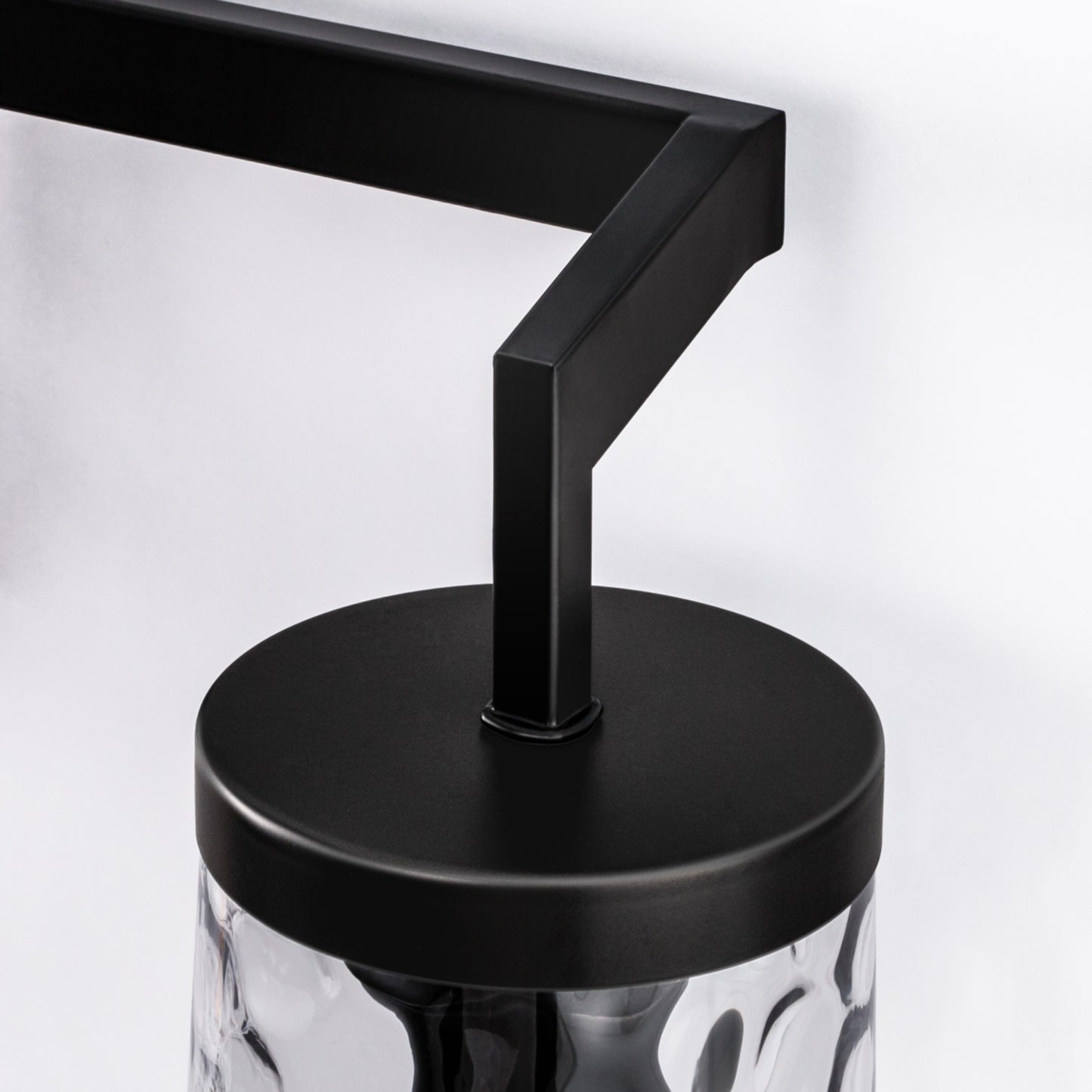 22 in. 3-Light Black Industrial Bell Vanity Light for Bathroom Mirror with Water Glass Shades