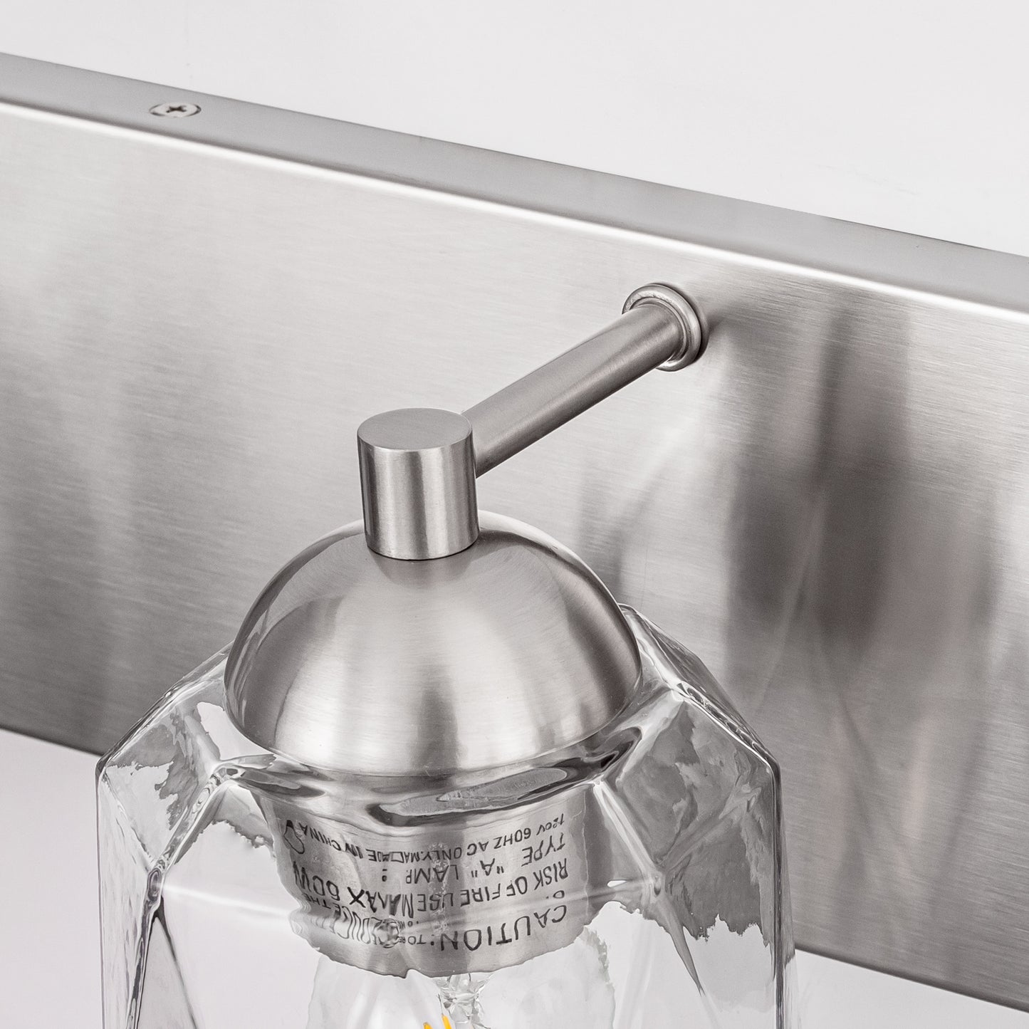 22 in. 3 Light Nickel Modern Unique Cylinder Vanity Light for Bathroom Mirror with Glass Shades