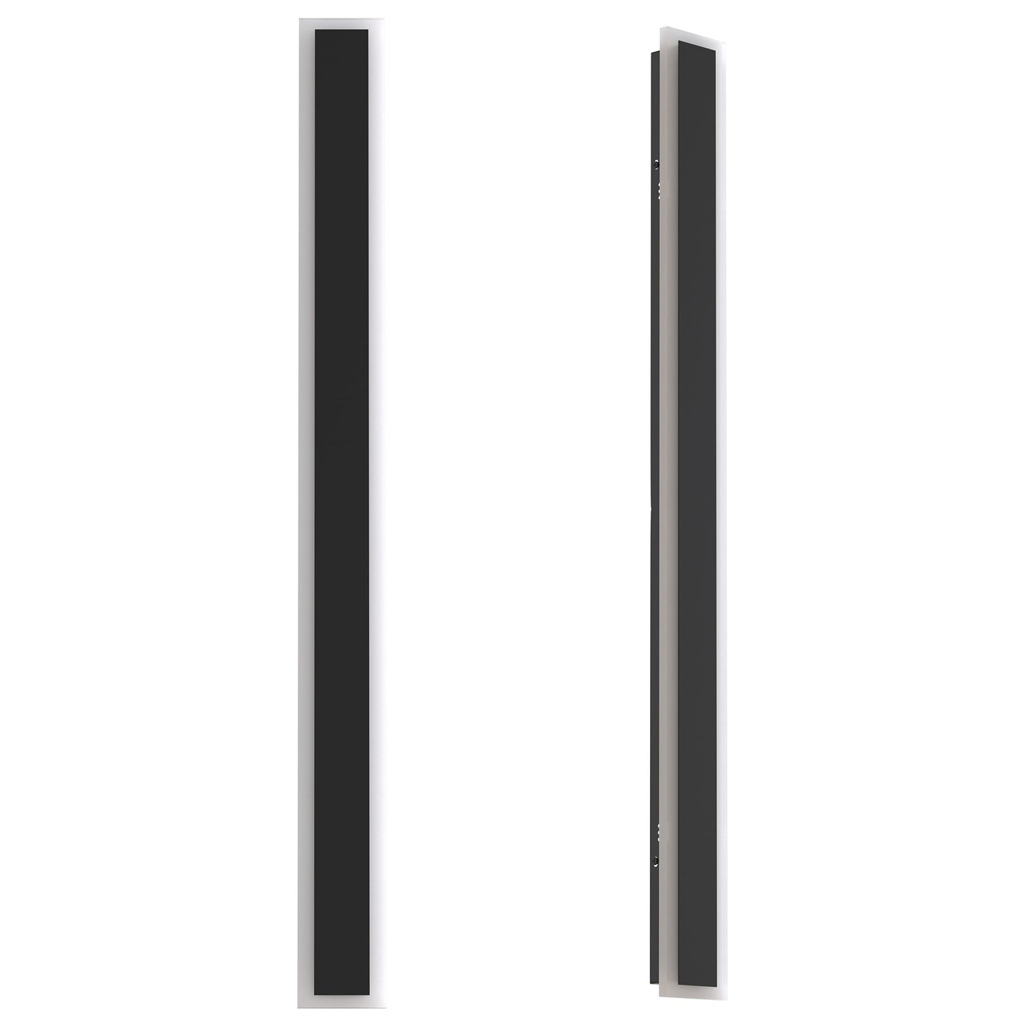 37 in. 1-Light Black Linear Integrated LED Outdoor Wall Light Waterproof Porch Light Wall Lantern Sconce 3000/6000K