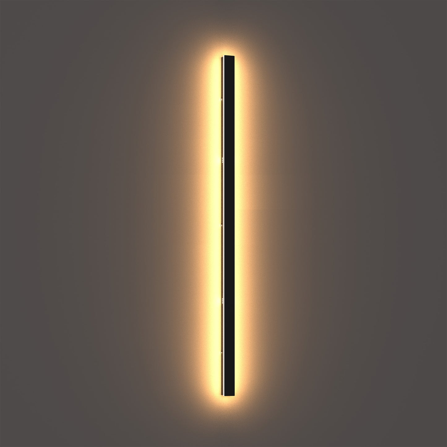 59 in. 45-Watt Black Outdoor Hardwired Linear Waterproof 3000K Warm White Integrated LED Wall Lantern Sconce