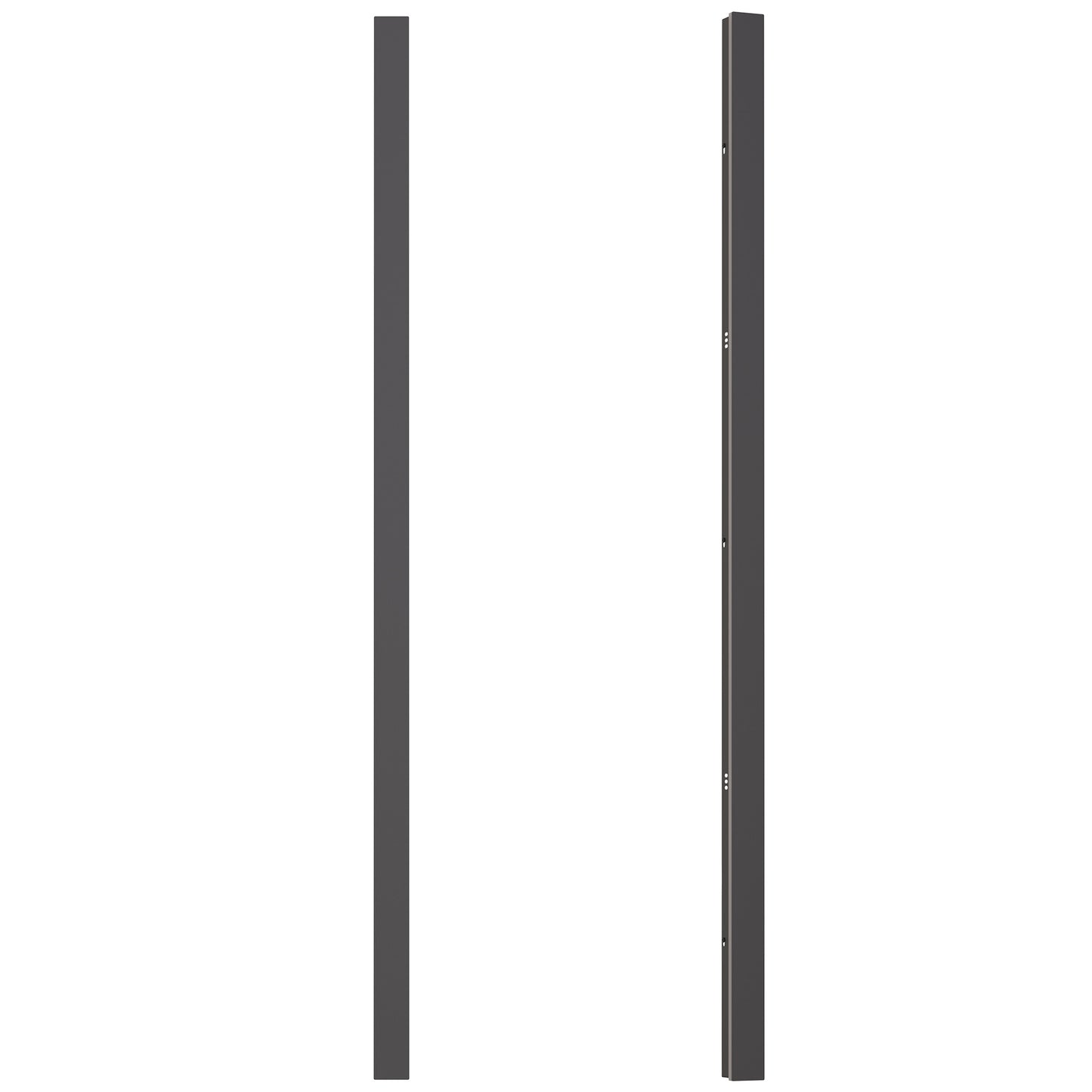 59 in. 45-Watt Black Outdoor Hardwired Linear Waterproof 3000K Warm White Integrated LED Wall Lantern Sconce
