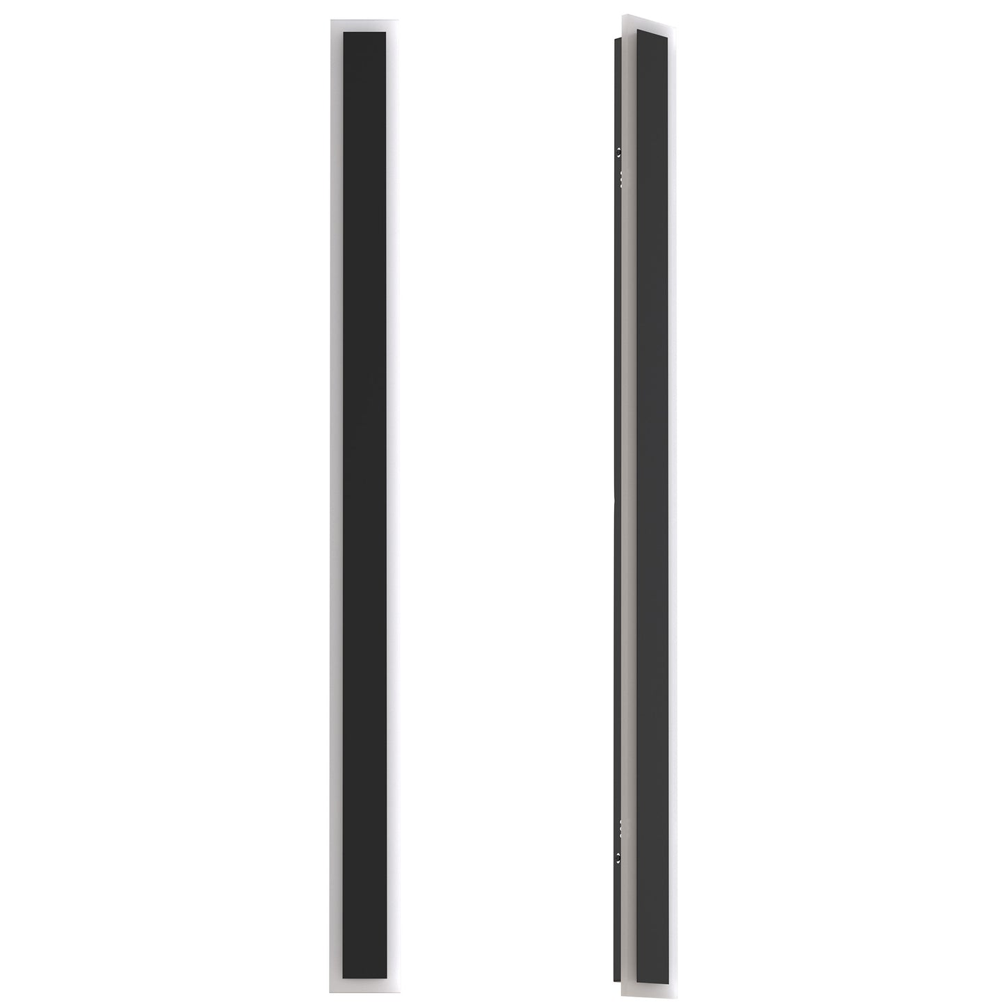 43 in. 30W 1-Light Matte Black Modern Integrated LED Outdoor Wall Light, Waterproof Porch Lantern 3000K/6000K