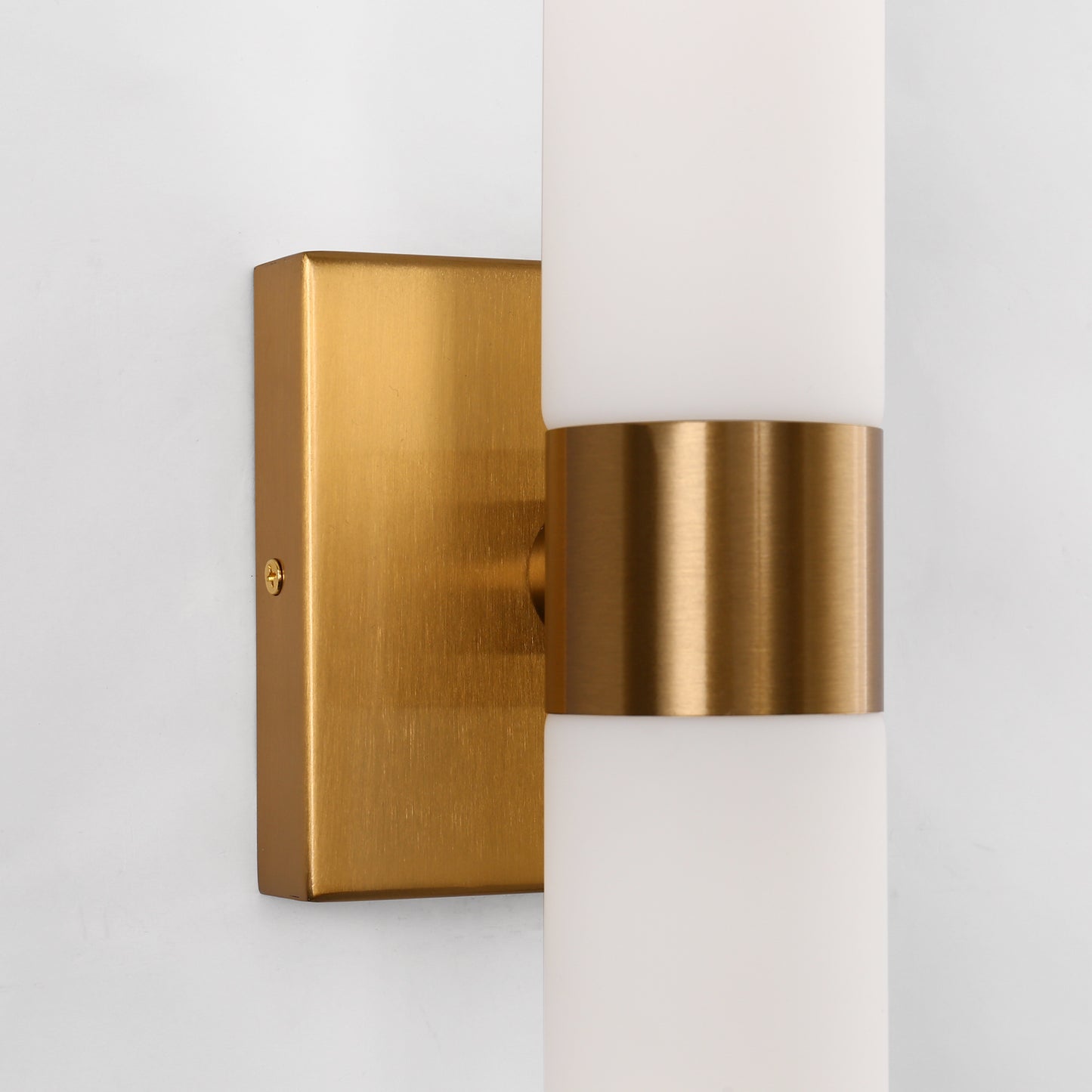 18 in. 2-Light Modern Gold Double Tube Wall Sconce, Sleek Up and Down Light Fixture for Bathroom, Bedroom, or Hallway