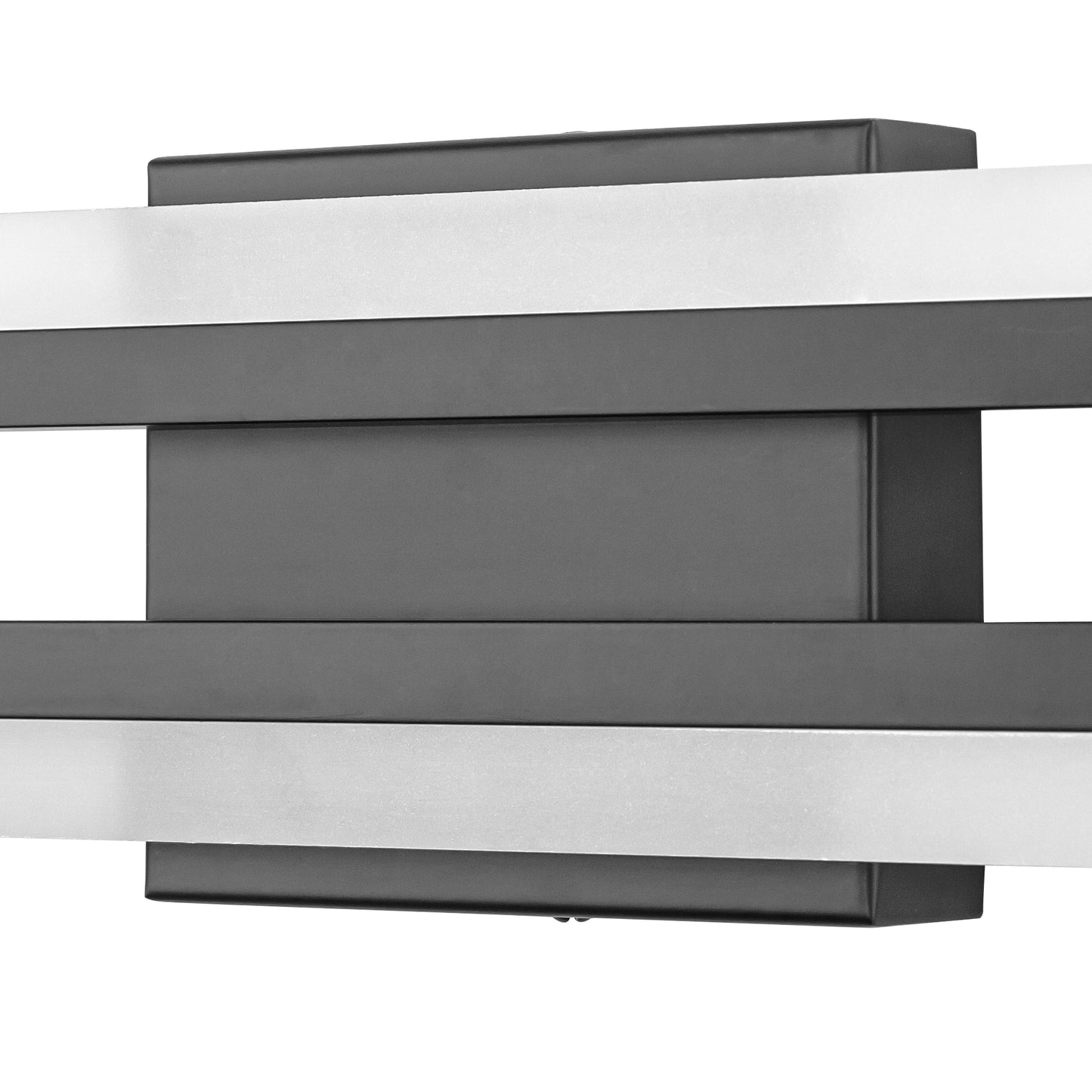 2-Light Modern Matte Black LED Wall Sconce with Frosted Acrylic Shade, Linear Sconce for Bedroom, Hallway, Living Room