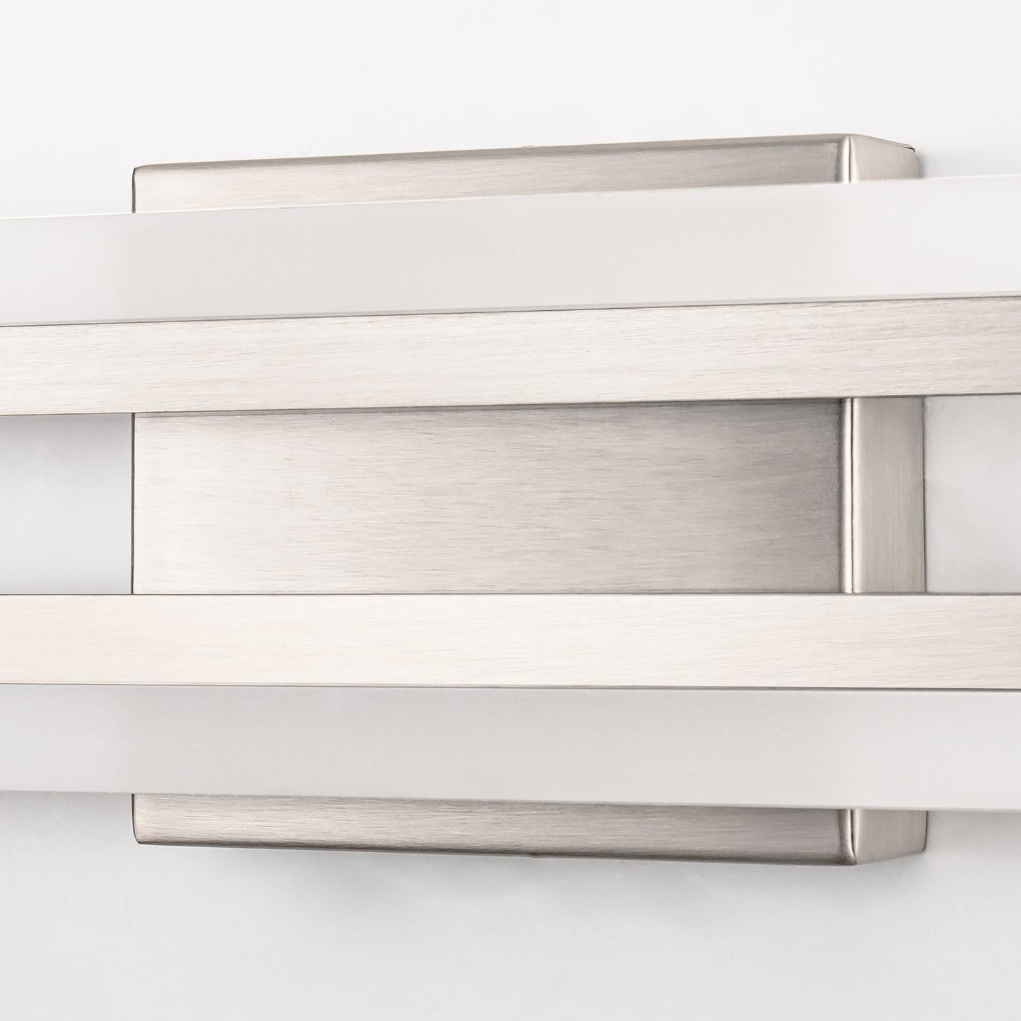 2-Light Minimalist Nickel LED Wall Sconce with Frosted Acrylic Shade, Modern Wall Light for Bedroom, Living Room