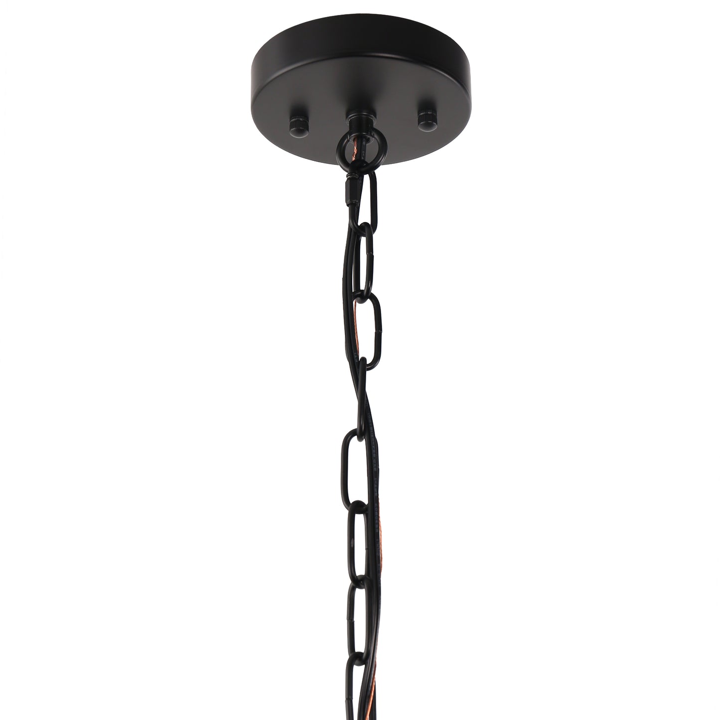 4-Light Black Drum Pendant Light, Convertible Semi Flush Mount Ceilingfor Dining Room,Bedroom, Foyer, Entryway