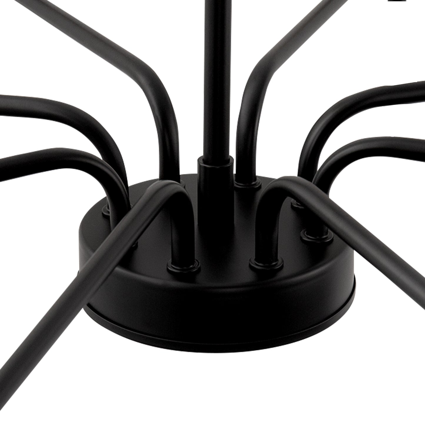 8 Light Modern Farmhouse Black and Gold Chandelier for Dining Room Over Table,Hanging Ceiling Candle Chandeliers