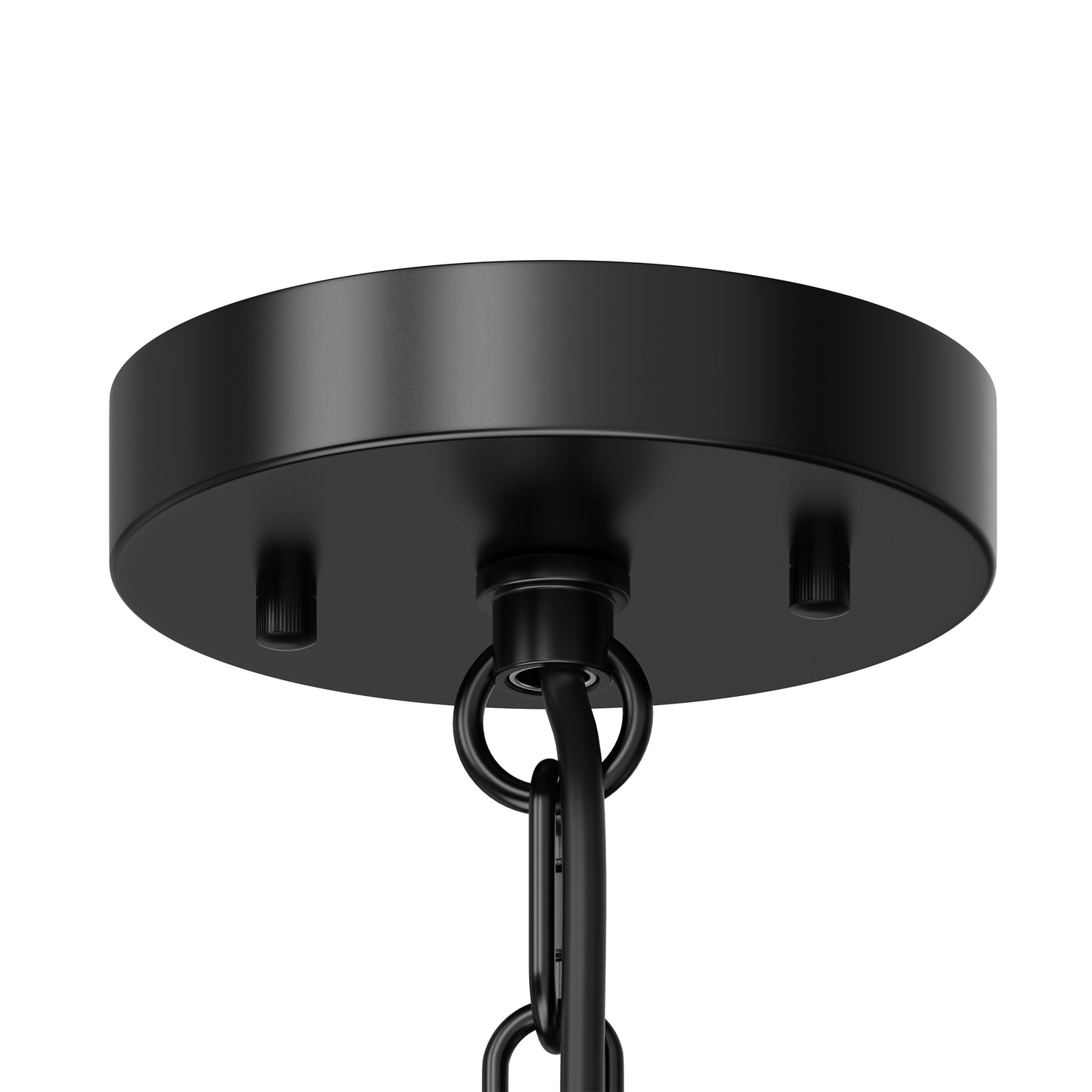 20 in. 5-Light Black Candle Style Empire Chandelier with Fabric Shades for Home Lighting