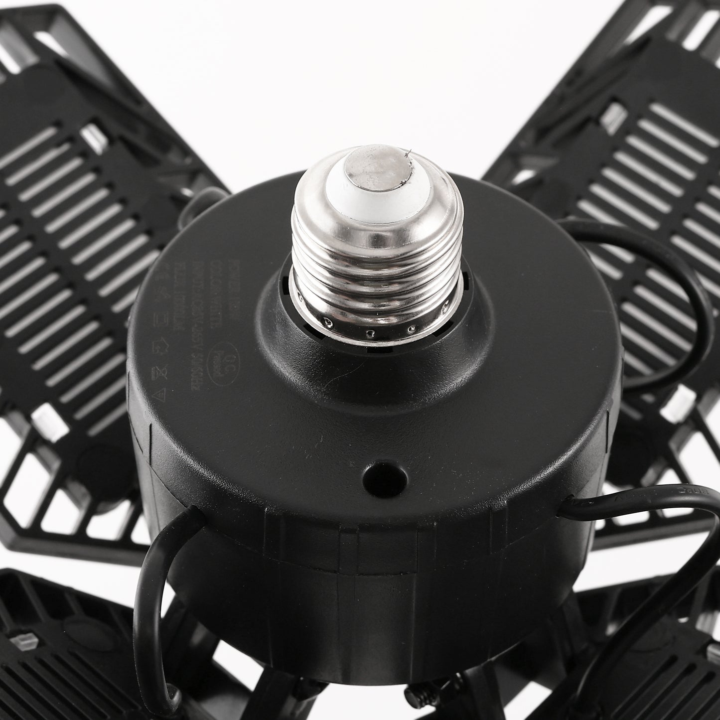 Ultra Bright Garage LED Light – 60W, Adjustable 4-Leaf Panels, 6500K Daylight, Tool-Free Install