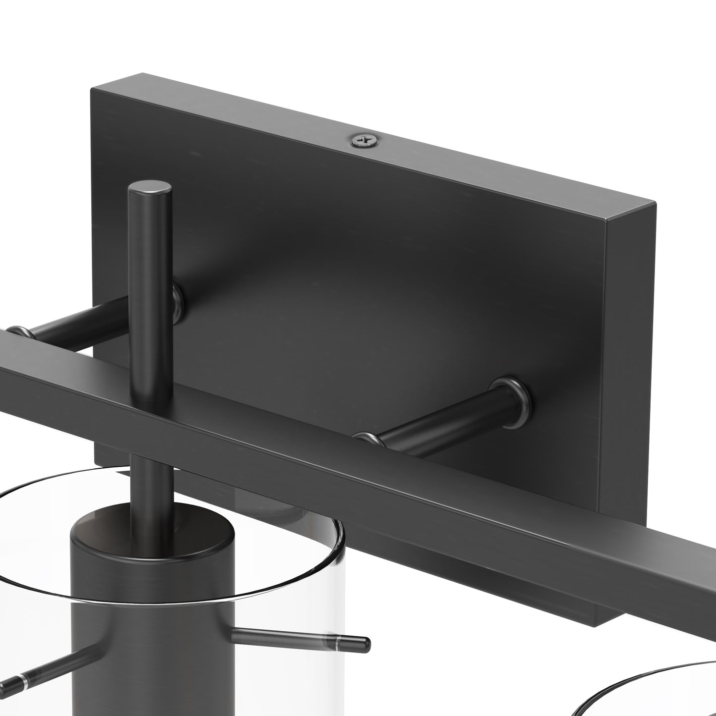 20 in. 3-Light Bathroom Fixture,Matte Black Metal Vanity Light with Clear Glass Shades, Modern Bathroom Lighting