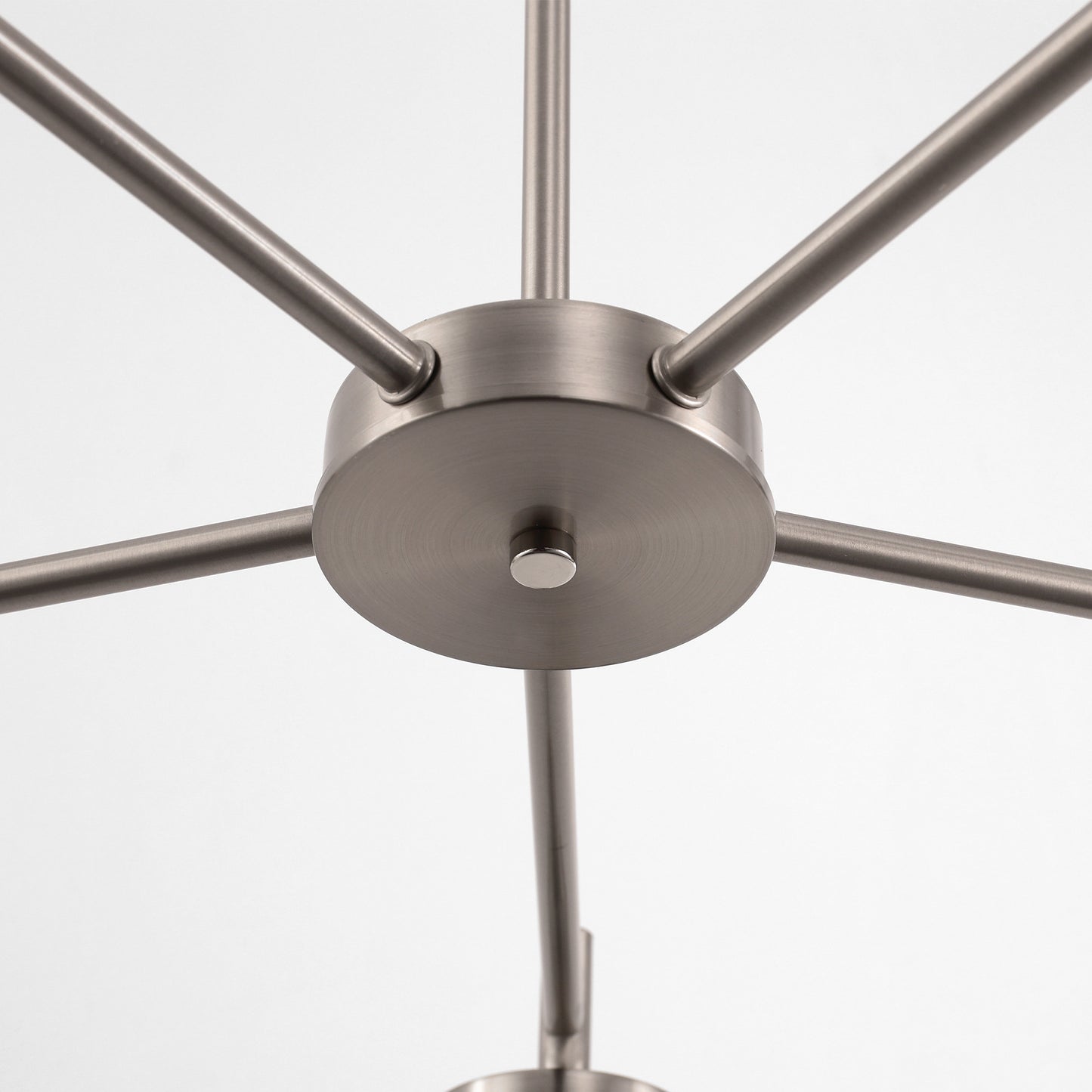 5-Light Nickel Pendant Light with Clear Glass Shades - Adjustable Chandelier for Dining Room, Kitchen, or Foyer