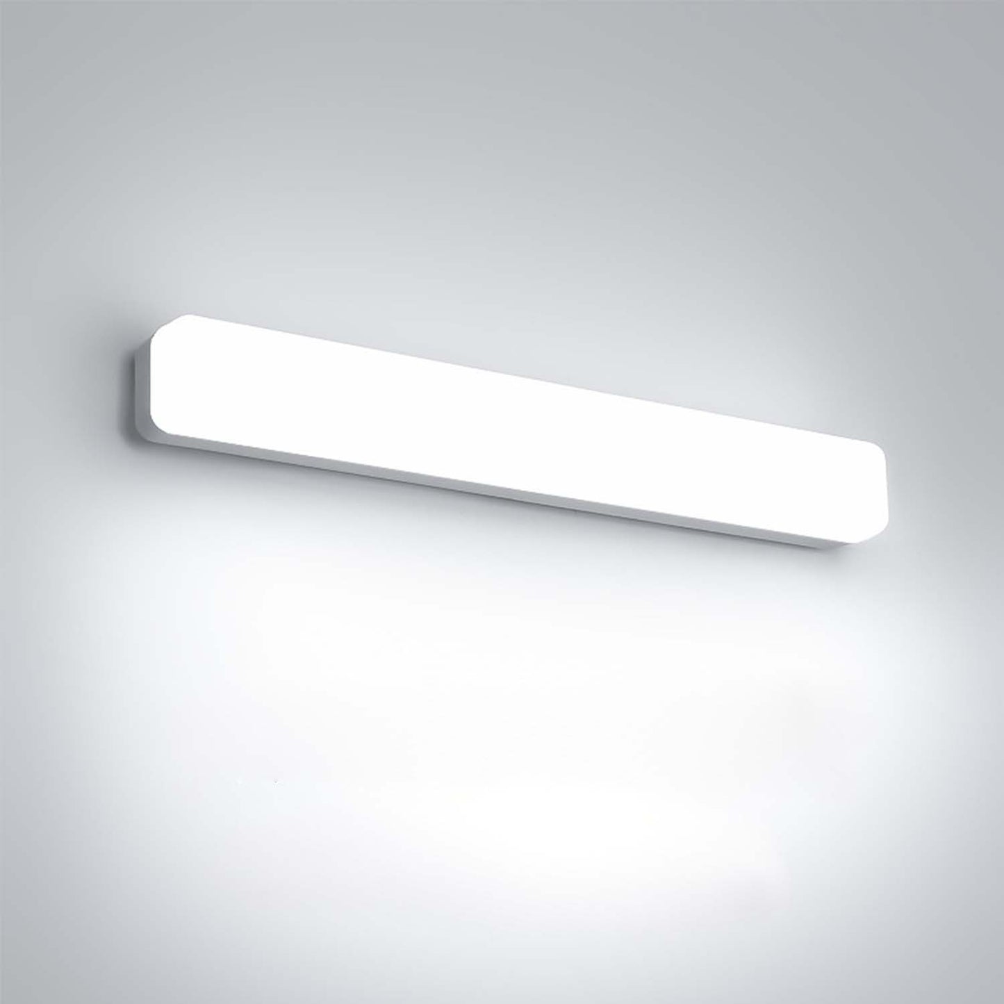 24 in. 1-Light Integrated LED Matte Black Modern Rectangle Vanity Light Bar Wall Fixture for Bathroom Mirror (2-Pack)