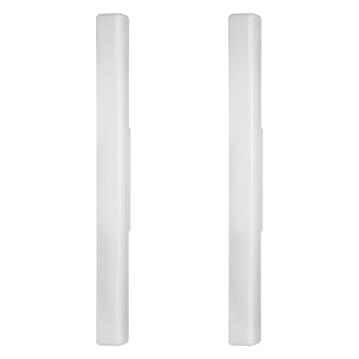 24 in. 1-Light Integrated LED Matte Black Modern Rectangle Vanity Light Bar Wall Fixture for Bathroom Mirror (2-Pack)