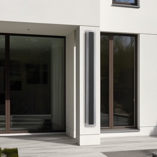 43 in. 30W 1-Light Matte Black Modern Integrated LED Outdoor Wall Light Waterproof Porch Light