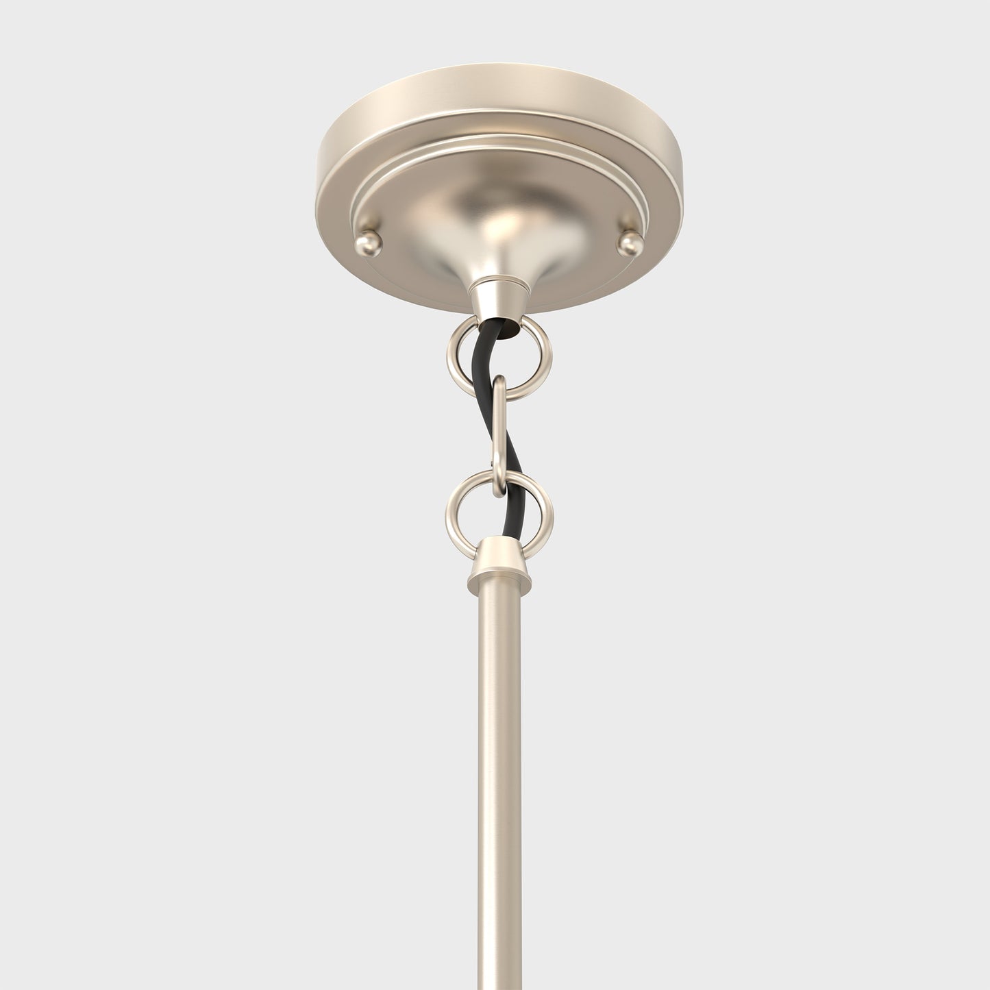 1-Light Brushed Nickel Mini-Pendant Light with Frosted Glass Shade