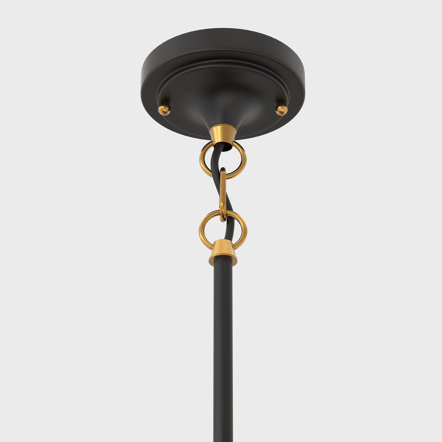 8 in. 1-Light Elegant Metal with Glass Globe Lighting, Matte Black and Gold Finishes for Kitchen Island