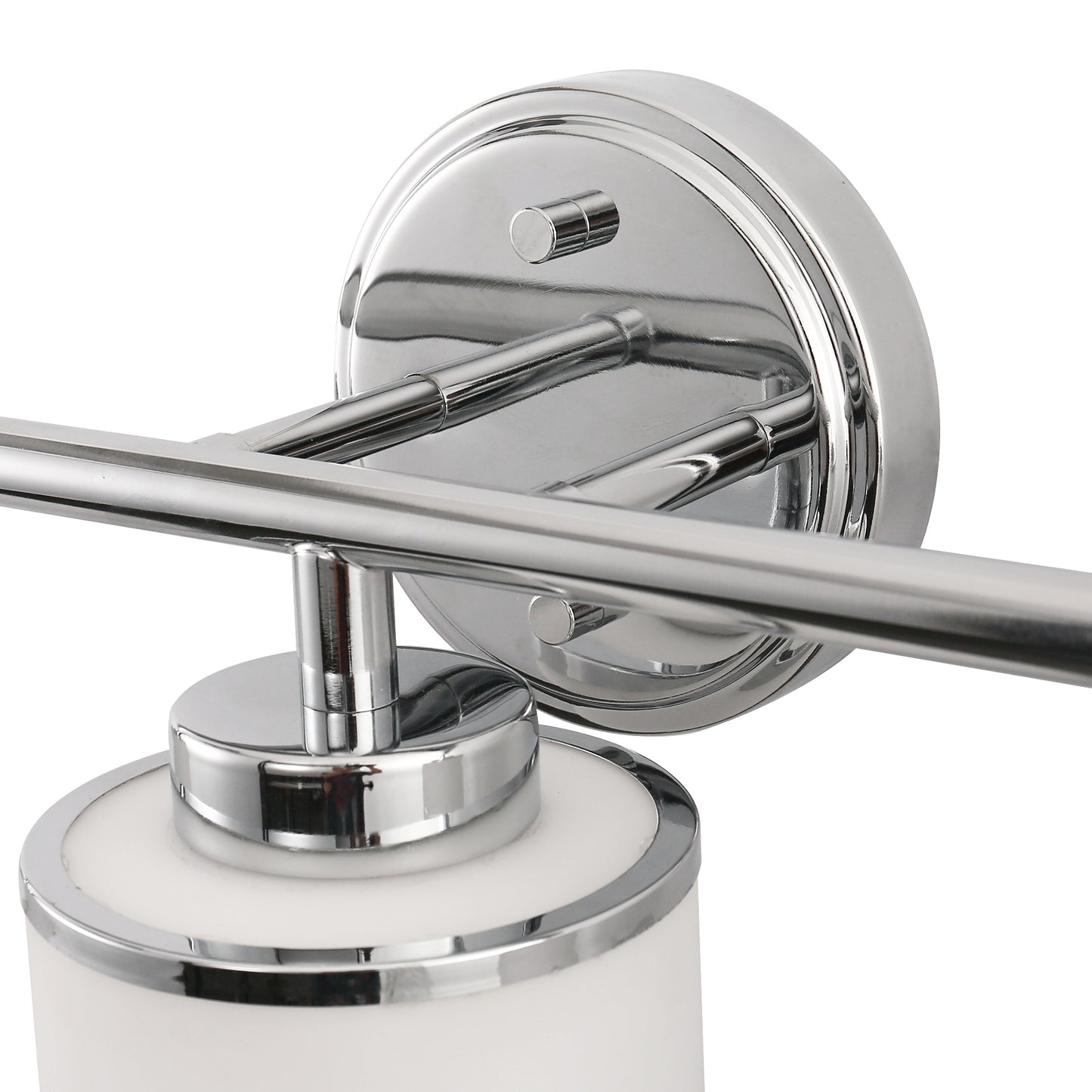 17 in. 3-Light Chrome Vanity Light with Frosted Glass Shades, Modern Bathroom Wall Sconce for Vanity, Mirror