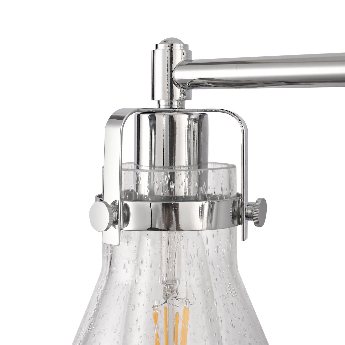 22 in. 3-Light Brushed Nickel Vanity Light for Bright, Affordable Bathroom Lighting,Cone Shade