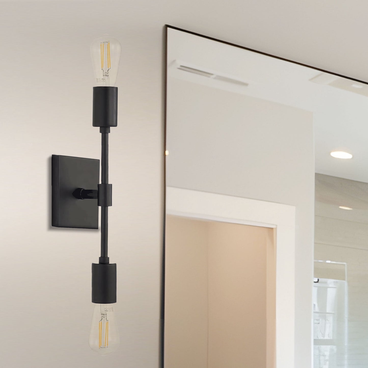 Modern Farmhouse 2 Light Vanity Light Wall Sconce Light,Linear Wall Lamp for Hallway Kitchen Bathroom,1 pack