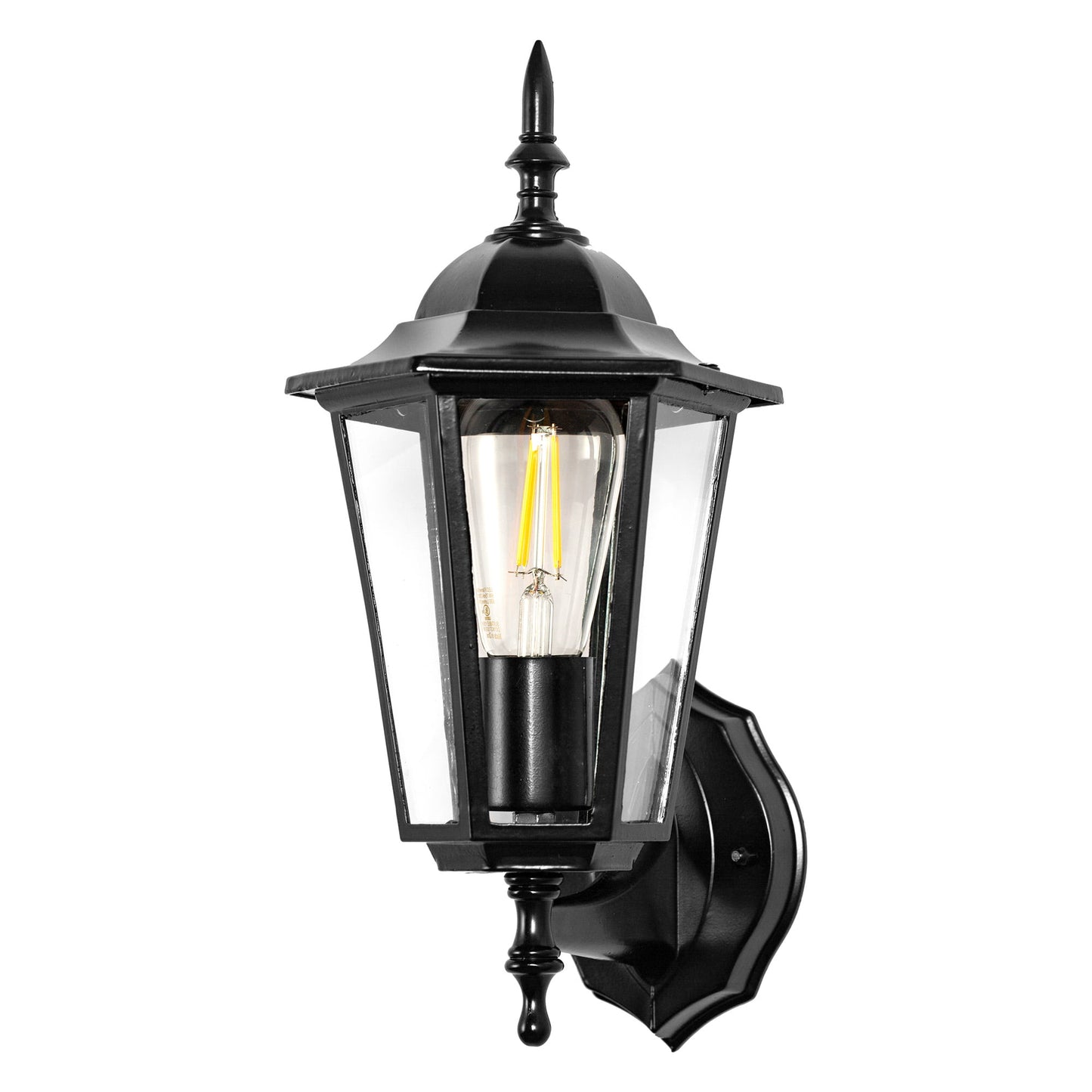 Outdoor Wall Light Fixtures Black Exterior Wall Lantern Waterproof Sconce Porch Lights Wall Mount for House Garage Doorway,1/2PCS