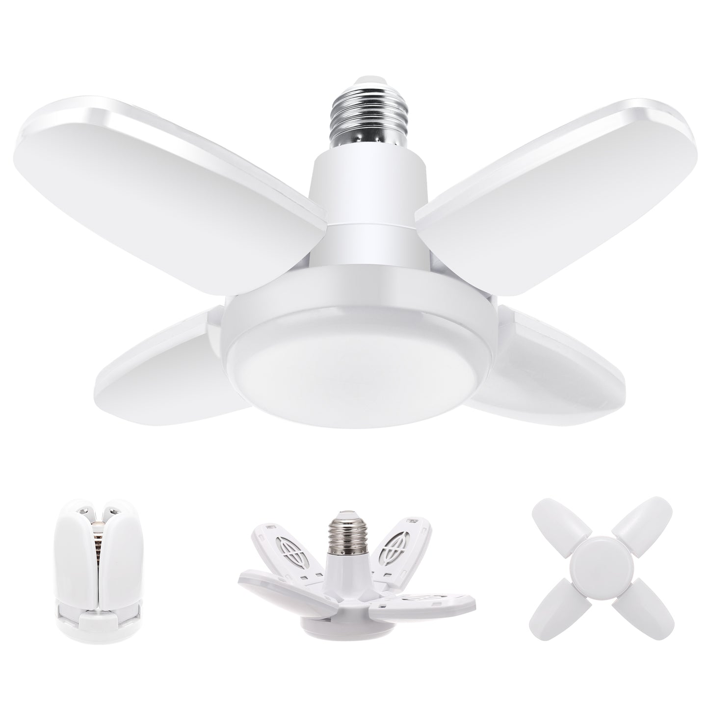 LED Garage Lights, 28W(150-200W Equivalent) Adjustable LED Garage Ceiling Light, LED Shop Lights 2200LM 6500K, Garage Lighting for Basement Warehouse Workshop and Cellar