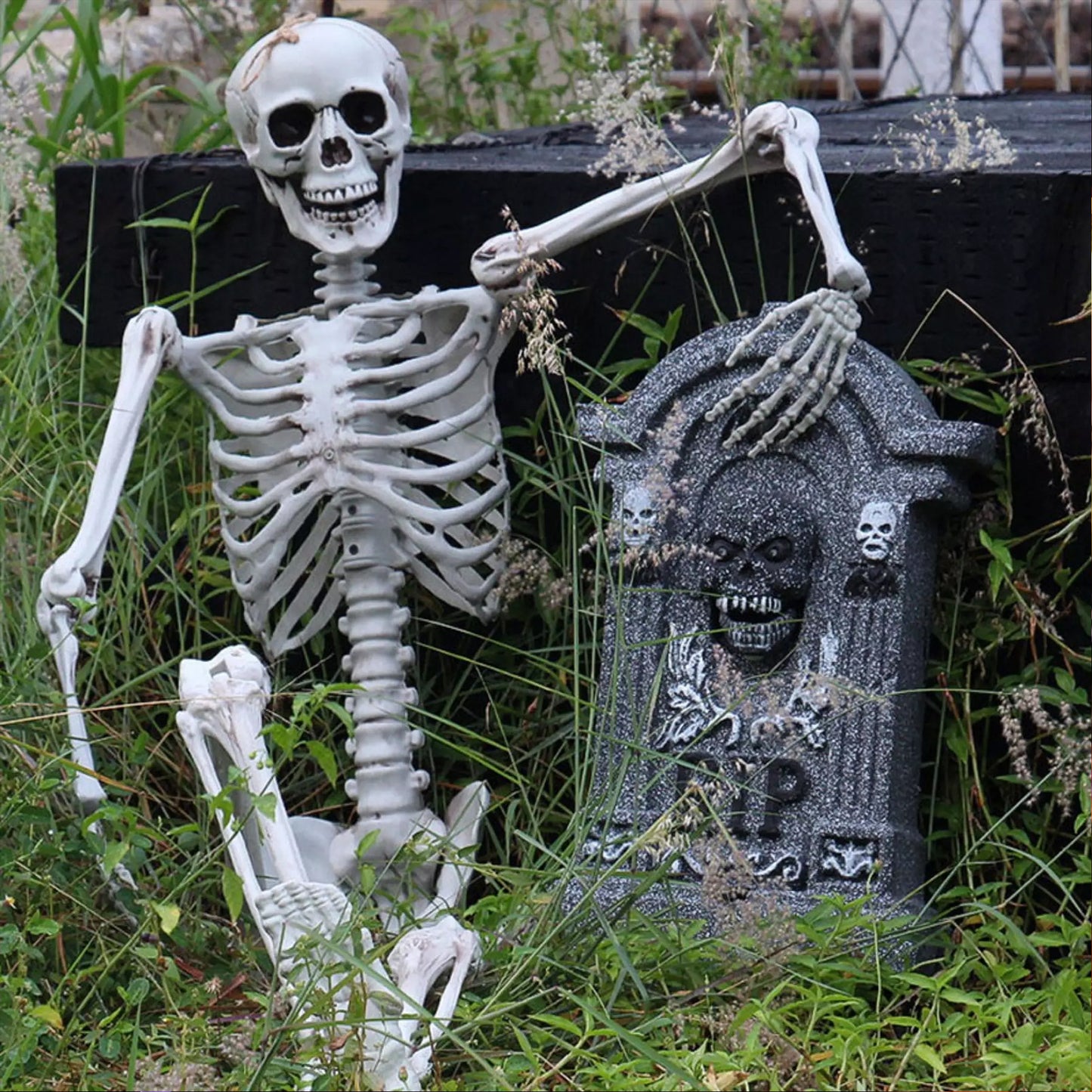 Halloween Life Size Skeleton Value - Adult (5' 4"),Decorations w Bending Joints - Weatherproof Human Bones Body Prop - Perfect for Indoor/Outdoor Use