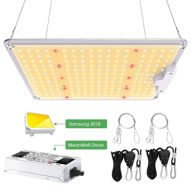 100W LED Grow Light Daisy Chain Dimmable Full Spectrum Grow Lights for Indoor Plants Veg Flower Greenhouse Growing Lamps