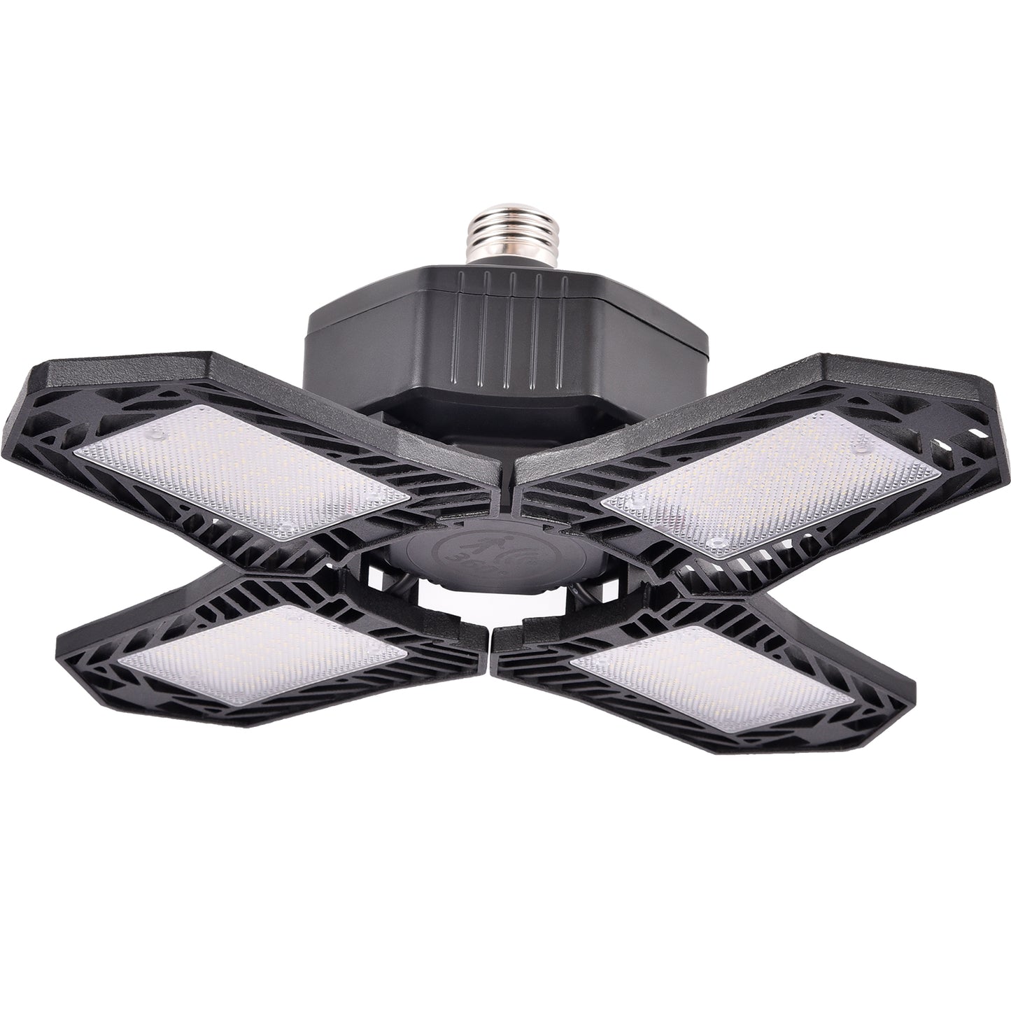1 Pack LED Garage Light , Ultra Bright LED Shop Light with 4 Adjustable Panels,LED Deformable Garage Ceiling Lights for Garage, Workshop(Free lamp holder and extender)