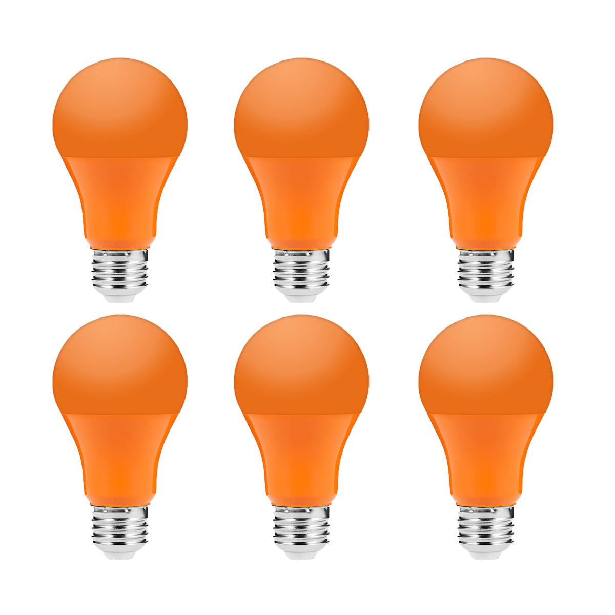 YANSUN A19 Orange Light Bulbs - E26 Base Orange LED Orange Bulb, Party Decoration, Porch, Home Lighting, Holiday Lighting, Halloween Decorative Illumination Orange LED Bulb