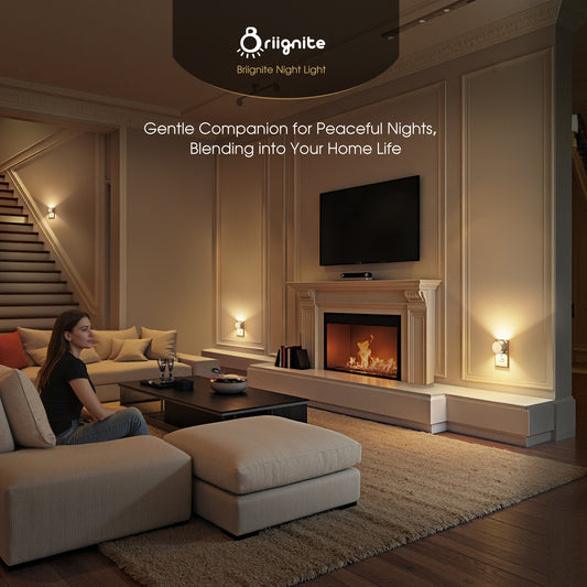 YANSUN 1-Watt Integrated LED Plug-In Round Wall-Like Night Light, Amber 3000K, Button Adjustable, Dusk to Dawn, 2-Pack