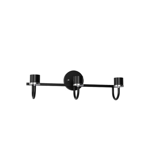 YANSUN 1-Pack 19.1 in. Mounting Frame for Black and Chrome 3-Light Vanity Fixture with Round Metal Wall Box E26
