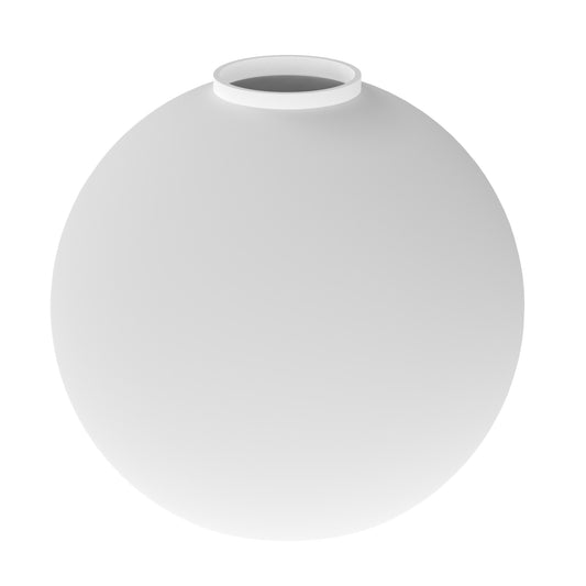 YANSUN 5.5 in. White Frosted Glass Globe Vanity Shade with 1 in. Neckless Fitter for Pendant, Wall Light, Vanity Light