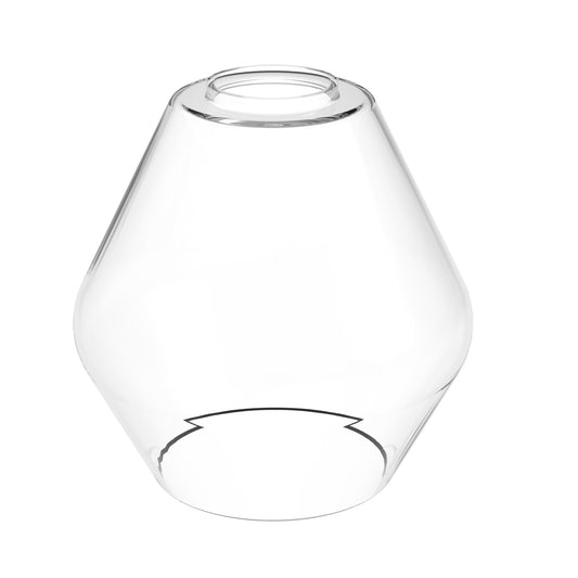 YANSUN 5.87 in. Vanity Clear Glass Cone Shade with 1 in. Neckless Fitter for Pendant, Chanderlier, Wall Light, Vanity Light