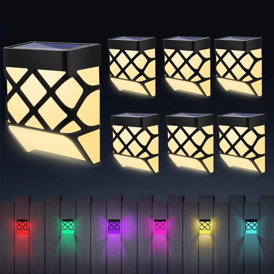 YANSUN Solar Battery Low Voltage Black LED Dusk to Dawn Waterproof Deck Path Light 6-Pack
