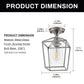 7 in. 1-Light Nickel Semi Flush Mount Ceiling Light, Farmhouse Retro Cage Kitchen Lighting Fixtures with Glass Shade