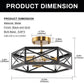 15 in. 3-Light Black Gold Flush Mount Modern Ceiling Light, Hallway Light Fixtures Ceiling Mount