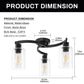 11.8 in. 3-Light Semi-Flush Mount Ceiling Light, Matte Black Bedroom Light Fixtures with Clear Glass Shades