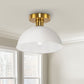 10 in. 1-Light White Semi-Flush Mount for Foyer, Kitchen, E26 Base, No Bulbs Included (2-Pack)