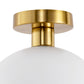 10 in. 1-Light White Semi-Flush Mount for Foyer, Kitchen, E26 Base, No Bulbs Included (2-Pack)
