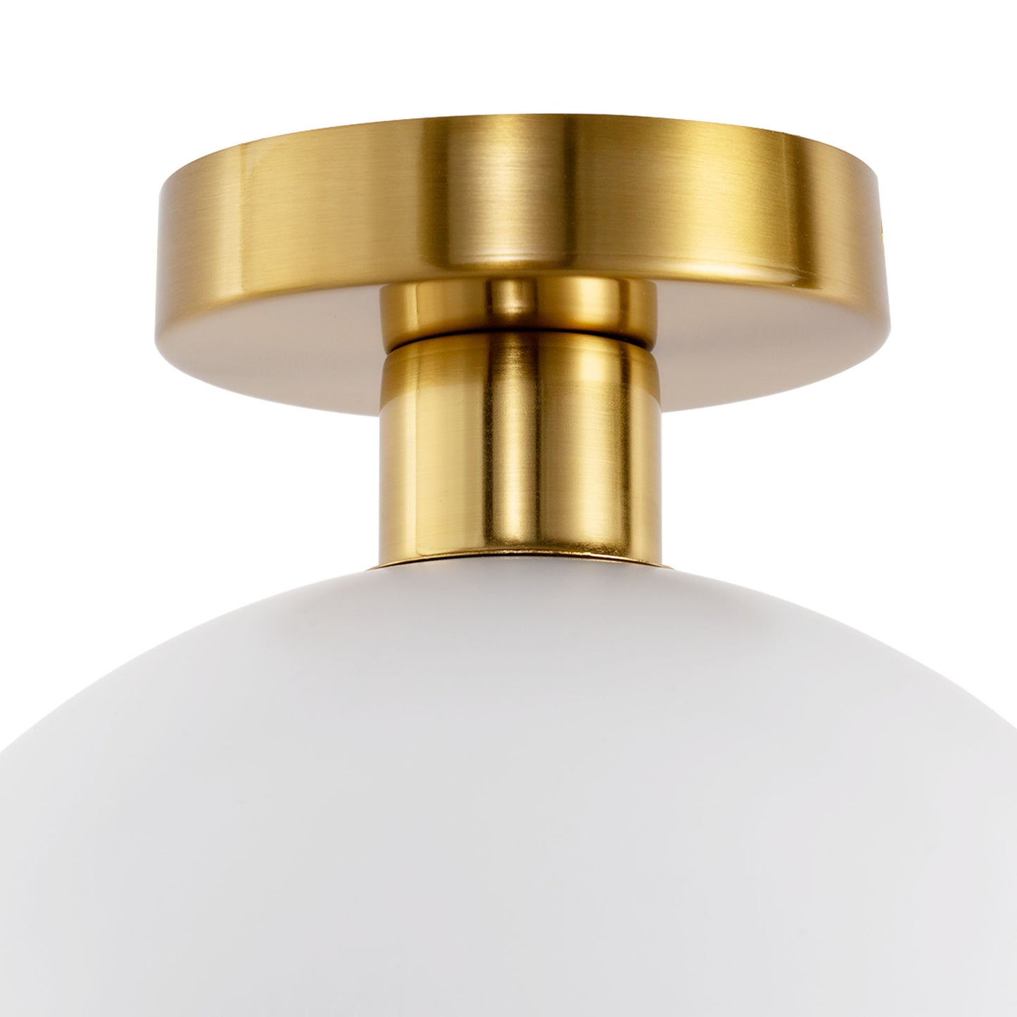 10 in. 1-Light White Semi-Flush Mount for Foyer, Kitchen, E26 Base, No Bulbs Included (2-Pack)